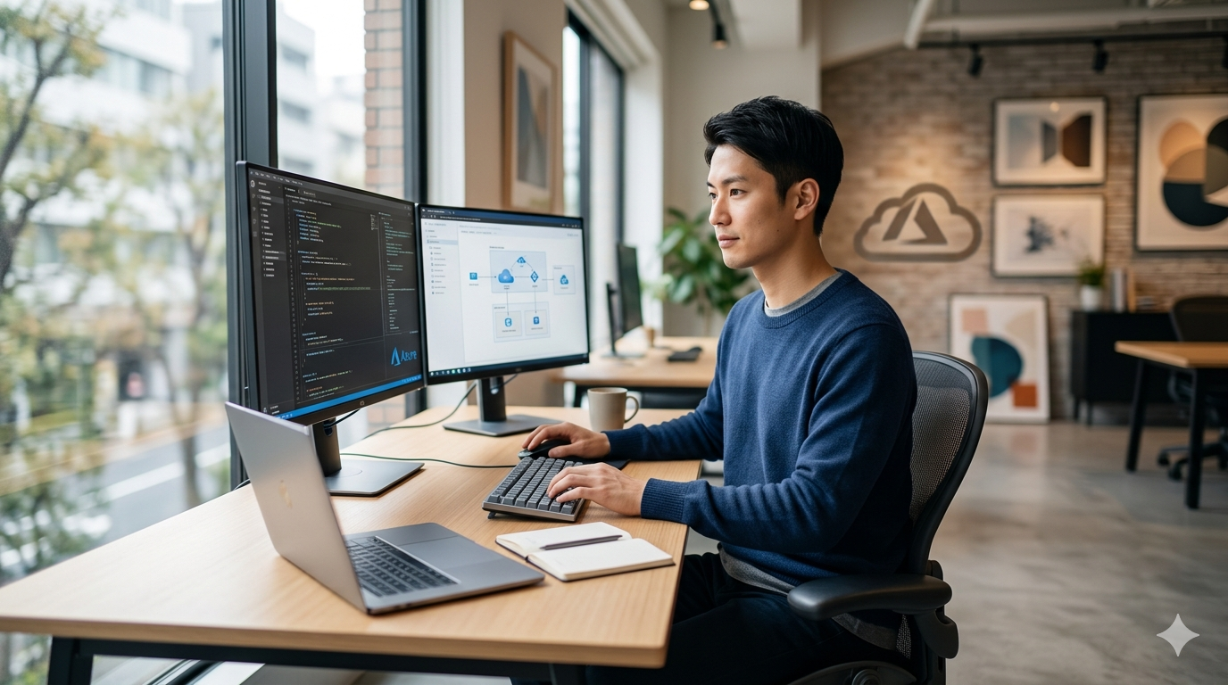 会社員時代の挫折を乗り越え、AzureとTerraformを武器にフリーランスとして独立した筆者のリモートワーク風景